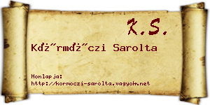Körmöczi Sarolta névjegykártya